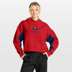 Washington Capitals Fanatics Women's Back Check Boxy Hoodie - NHL Hoodies