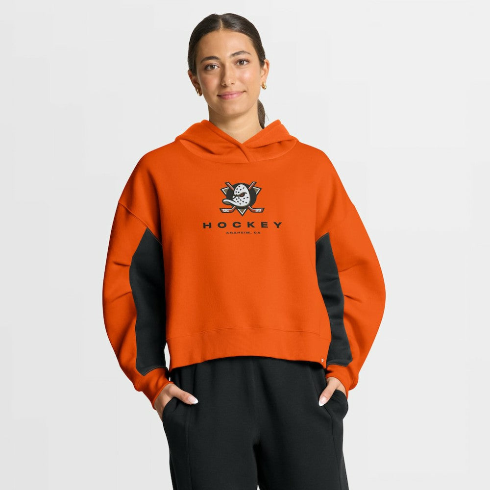 Anaheim Ducks Fanatics Women's Back Check Boxy Hoodie - NHL Hoodies
