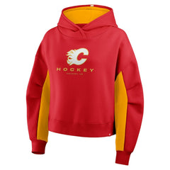 Calgary Flames Fanatics Women's Back Check Boxy Hoodie - NHL Hoodies