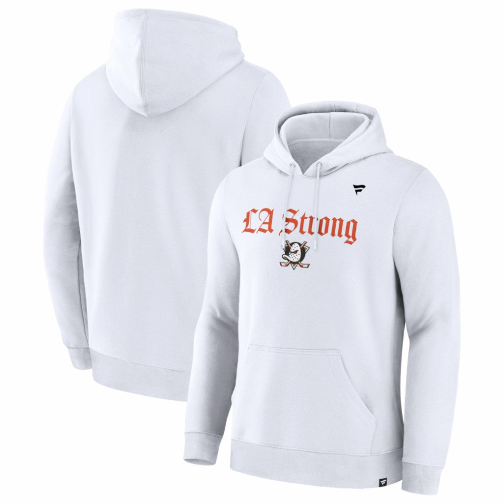 Anaheim Ducks Fanatics Unisex LA Strong Premium Fleece Pullover Hoodie - NHL Hoodies