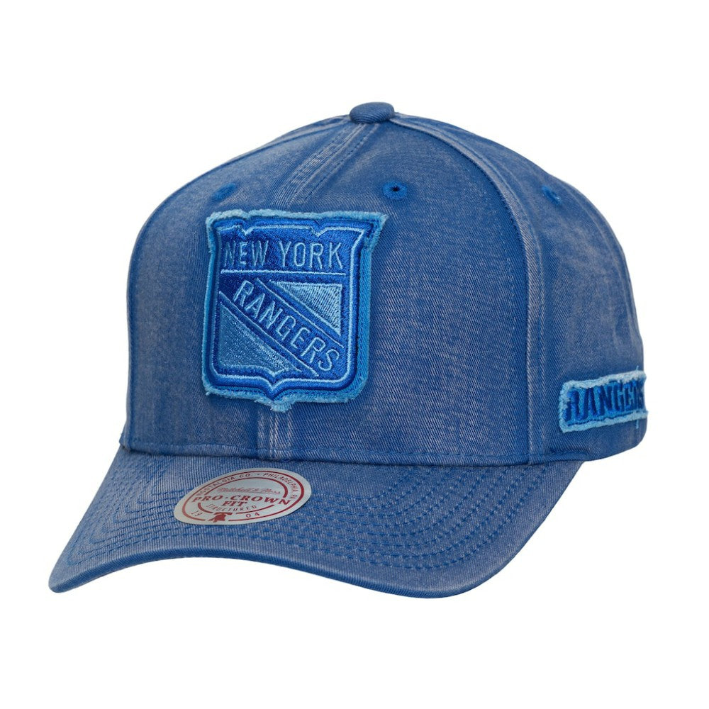 New York Rangers Mitchell & Ness Downtown Snow Wash Pro-Crown Adjustable Hat - NHL Hats
