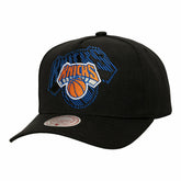 Black New York Knicks Tilted Pro Pinch Adjustable Hat | NBA