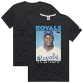 Bo Jackson Kansas City Royals Homage 1986 Topps Baseball Card Player T-Shirt - MLB T-shirts