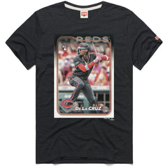 Elly De La Cruz Cincinnati Reds Homage 2024 Topps Baseball Card Player Tri-Blend T-Shirt - MLB T-shirts