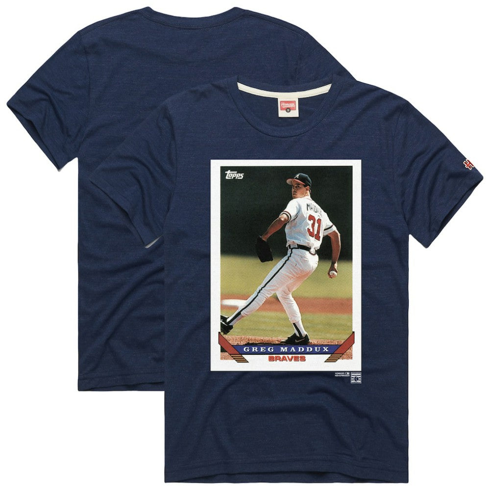 Greg Maddux Atlanta Braves Homage 1993 Topps Baseball Card Player T-Shirt - MLB T-shirts