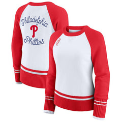Philadelphia Phillies WEAR by Erin Andrews Women's Colorblock Raglan Sweater - MLB