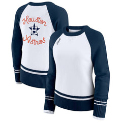 Houston Astros WEAR by Erin Andrews Women's Colorblock Raglan Sweater - MLB