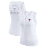 Texas Rangers WEAR by Erin Andrews Women's Rib-Knit Henley Tank Top - MLB Tanks