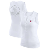 Cleveland Guardians WEAR by Erin Andrews Women's Rib-Knit Henley Tank Top - MLB Tanks