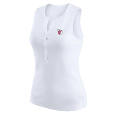 Cleveland Guardians WEAR by Erin Andrews Women's Rib-Knit Henley Tank Top - MLB Tanks