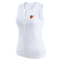Baltimore Orioles WEAR by Erin Andrews Women's Rib-Knit Henley Tank Top - MLB Tanks