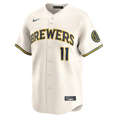 Jackson Chourio Milwaukee Brewers Nike Home Limited Jersey - MLB Jerseys