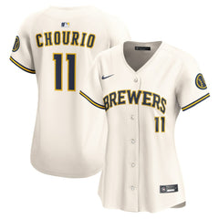 Jackson Chourio Milwaukee Brewers Nike Women's Home Limited Player Jersey - MLB Jerseys