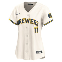 Jackson Chourio Milwaukee Brewers Nike Women's Home Limited Player Jersey - MLB Jerseys
