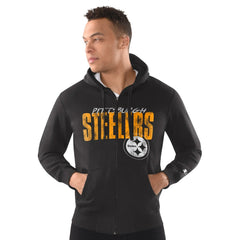 Pittsburgh Steelers Starter Distressed Classic Full-Zip Hoodie | NFL On sale