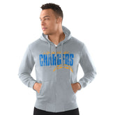 Los Angeles Chargers Starter Distressed Classic Full-Zip Hoodie | NFL Outlet
