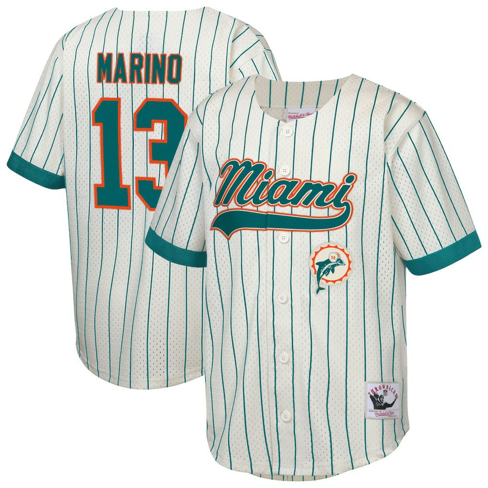 Miami Dolphins Dan Marino Youth Retired Player Name & Number Baseball Jersey | NFL Sale