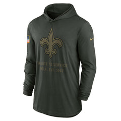 New Orleans Saints 2025 Salute to Service Sideline Dri-FIT Lightweight Hooded Pullover | NFL On sale