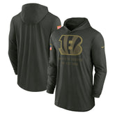 Cincinnati Bengals 2025 Salute to Service Sideline Dri-FIT Lightweight Hooded Pullover | NFL Online