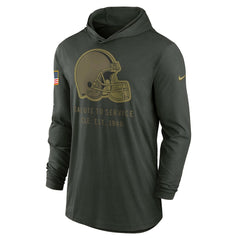 Cleveland Browns 2025 Salute to Service Sideline Dri-FIT Lightweight Hooded Pullover | NFL Near me