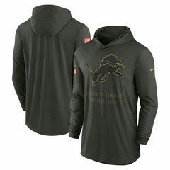 Detroit Lions 2025 Salute to Service Sideline Dri-FIT Lightweight Hooded Pullover | NFL Sale
