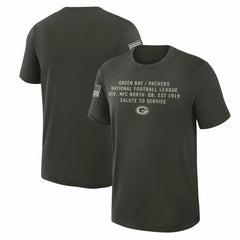 Green Bay Packers 2025 Salute to Service Sideline Slub Dri-FIT T-Shirt | NFL Hot