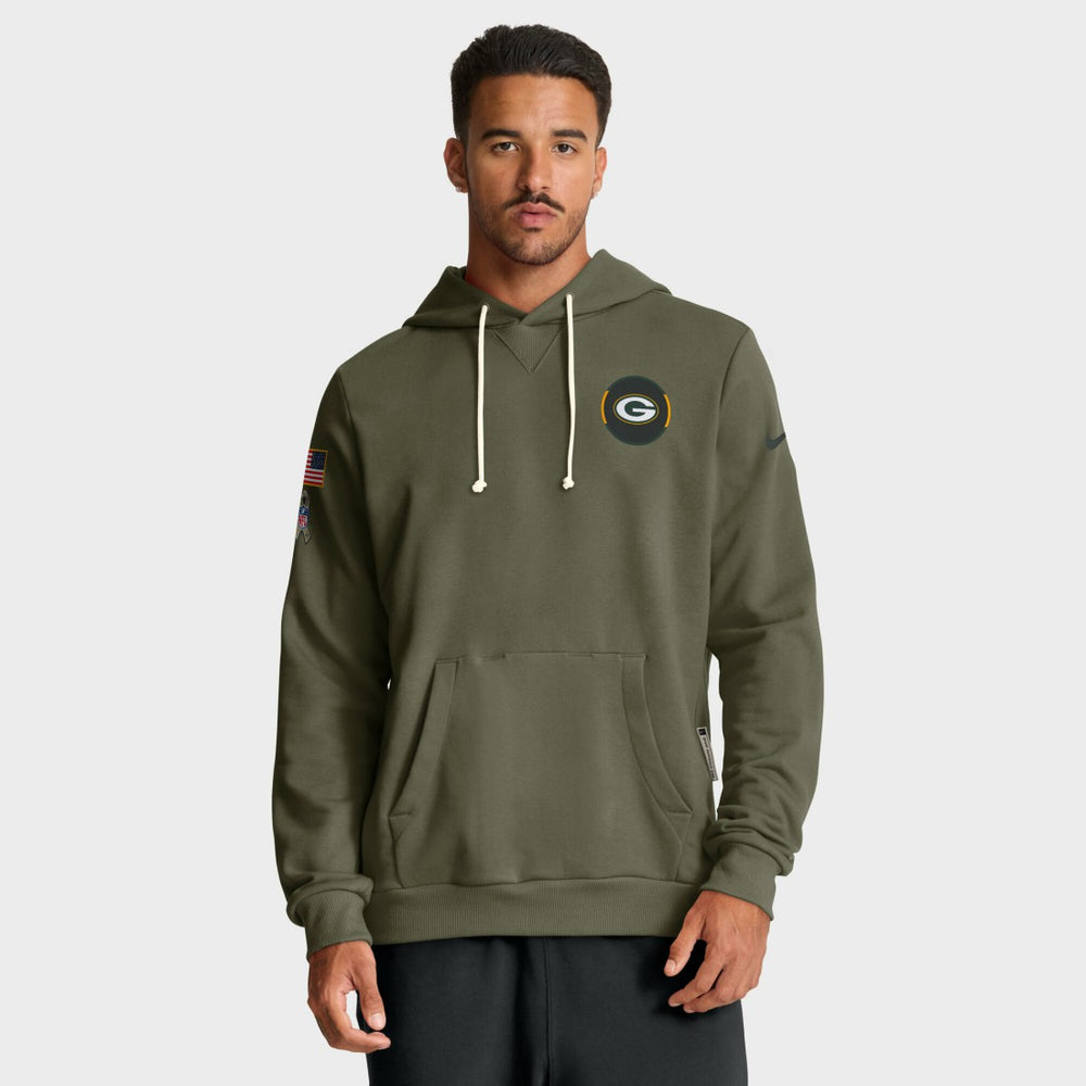 Green Bay Packers 2025 Salute to Service Sideline Standard Issue Dri-FIT Hoodie | NFL Outlet