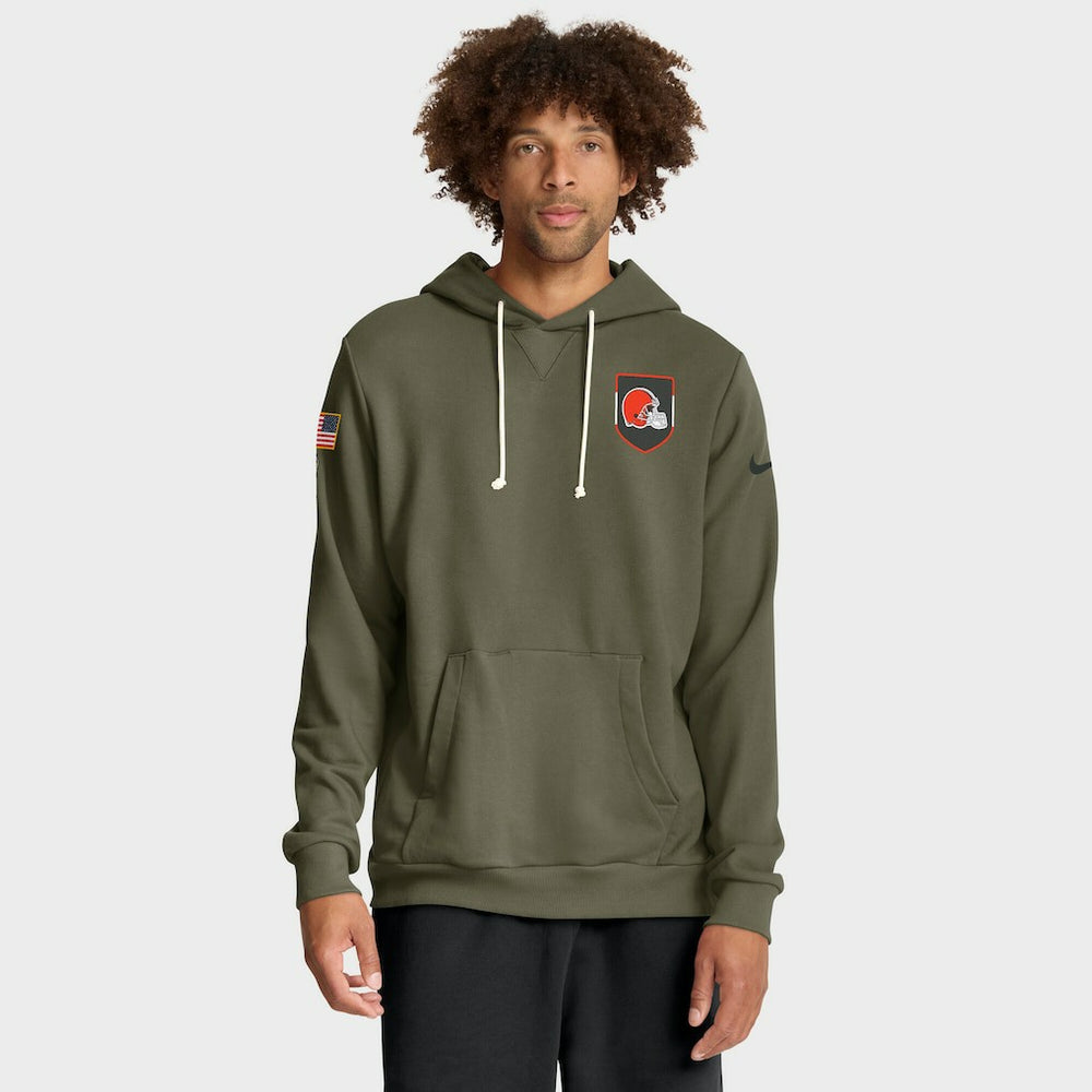 Cleveland Browns 2025 Salute to Service Sideline Standard Issue Dri-FIT Hoodie | NFL Outlet
