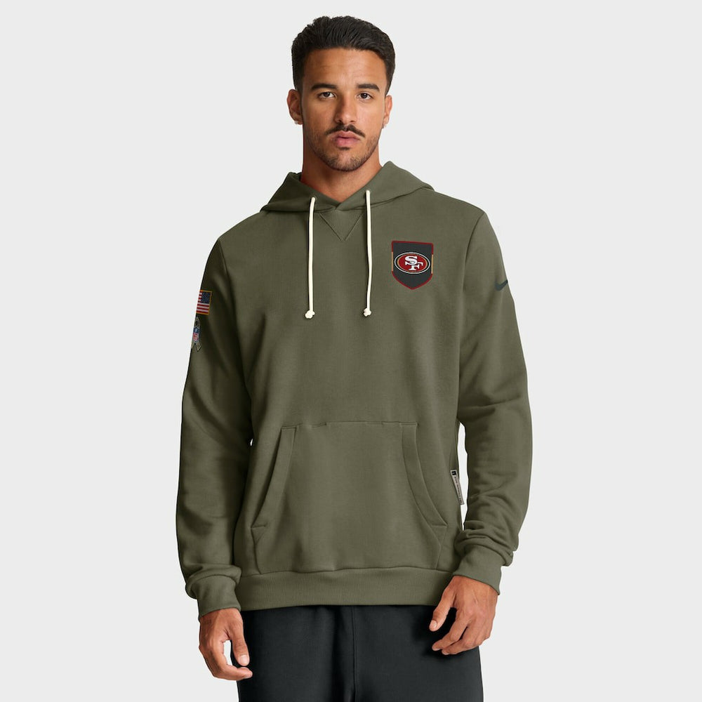 San Francisco 49ers 2025 Salute to Service Sideline Standard Issue Dri-FIT Hoodie | NFL Sale