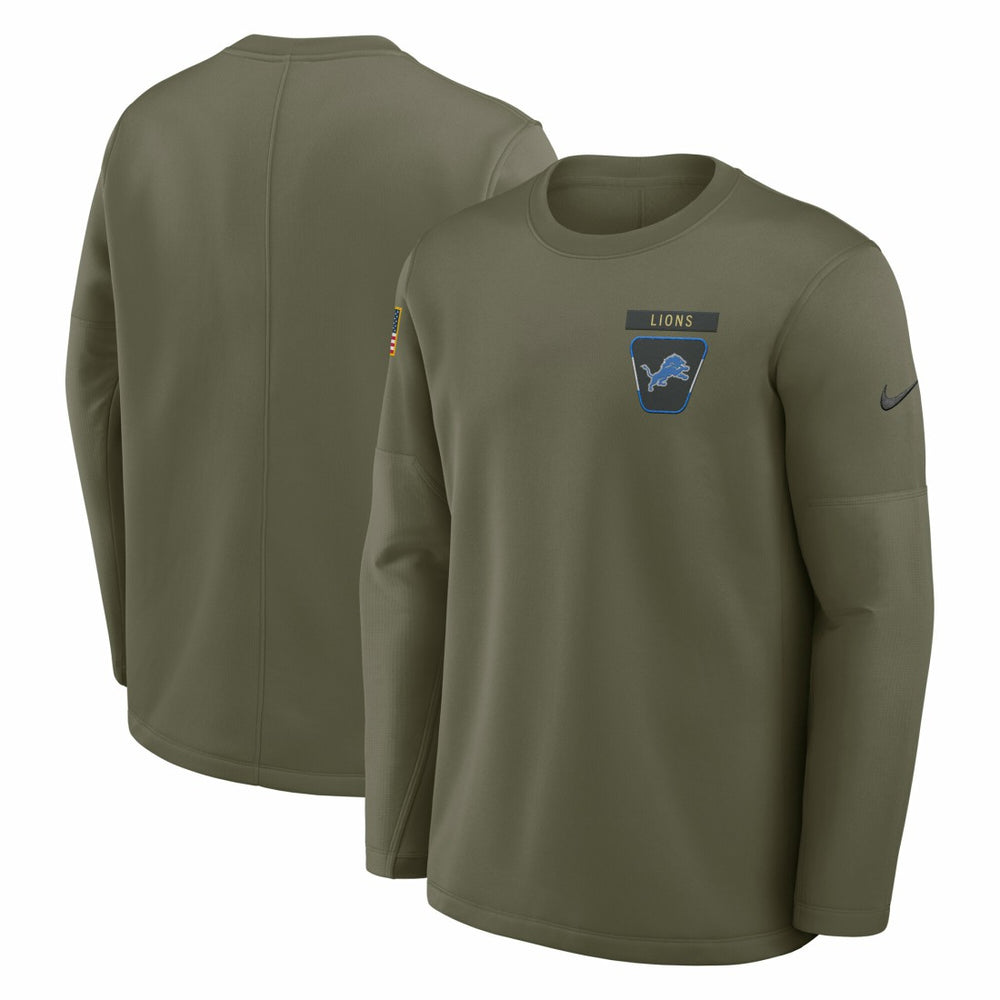 Detroit Lions 2025 Salute to Service Sideline Coaches Therma-FIT Long Sleeve Shirt | NFL Online