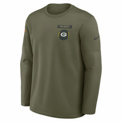 Green Bay Packers 2025 Salute to Service Sideline Coaches Therma-FIT Long Sleeve Shirt | NFL Discount