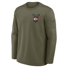 Kansas City Chiefs 2025 Salute to Service Sideline Coaches Therma-FIT Long Sleeve Shirt | NFL Hot