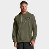 Las Vegas Raiders Big & Tall 2025 Salute to Service Sideline Dominant Force Dri-FIT Hoodie | NFL Outlet
