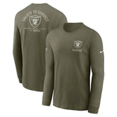 Las Vegas Raiders 2025 Salute to Service Sideline Long Sleeve T-Shirt | NFL New