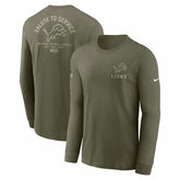 Detroit Lions 2025 Salute to Service Sideline Long Sleeve T-Shirt | NFL Sale