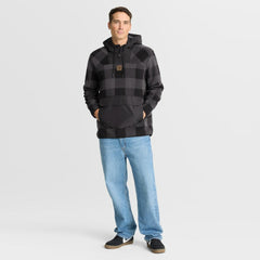 Minnesota Vikings Elements Plaid Polar Fleece Quarter-Zip Hoodie | NFL Online
