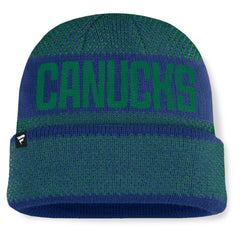 Vancouver Canucks Fanatics Fundamentals Shelter Cuffed Knit Hat - NHL Hats