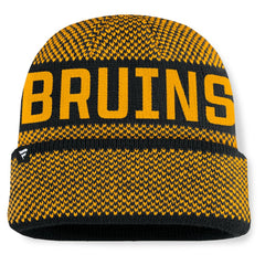 Boston Bruins Fanatics Fundamentals Shelter Cuffed Knit Hat - NHL Hats