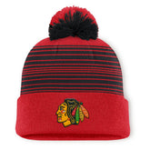 Chicago Blackhawks Fanatics Fundamental Spirit Cuffed Pom Knit Hat - NHL Hats