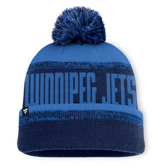 Winnipeg Jets Fanatics Fundamentals Thrive Cuffed Knit Hat with Pom - NHL Hats