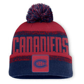 Montreal Canadiens Fanatics Fundamentals Thrive Cuffed Knit Hat with Pom - NHL Hats