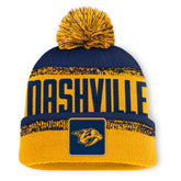 Nashville Predators Fanatics Fundamentals Thrive Cuffed Knit Hat with Pom - NHL Hats