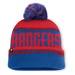 New York Rangers Fanatics Fundamentals Thrive Cuffed Knit Hat with Pom - NHL Hats