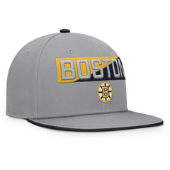 Boston Bruins Fanatics Fundamentals Duo Split Logo Snapback Hat - NHL Hats