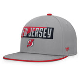 New Jersey Devils Fanatics Fundamentals Duo Split Logo Snapback Hat - NHL Jerseys