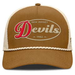 New Jersey Devils Fanatics Heritage Fetch A-Frame Trucker Adjustable Hat - NHL Jerseys