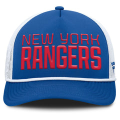 New York Rangers Fanatics Heritage Dutch A-Frame Trucker Adjustable Hat - NHL Hats