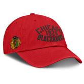 Chicago Blackhawks Fanatics Fundamentals Archer Adjustable Hat - NHL Hats