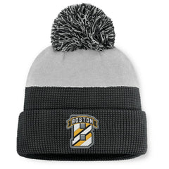 Boston Bruins Fanatics Authentic Pro Home Ice Cuffed Knit Hat with Pom - NHL Hats