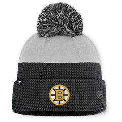 Boston Bruins Fanatics Authentic Pro Home Ice Cuffed Knit Hat with Pom - NHL Hats